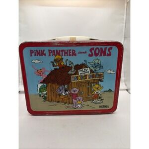Pink Panther and Sons Vintage 1984 Lunch Box With Thermos